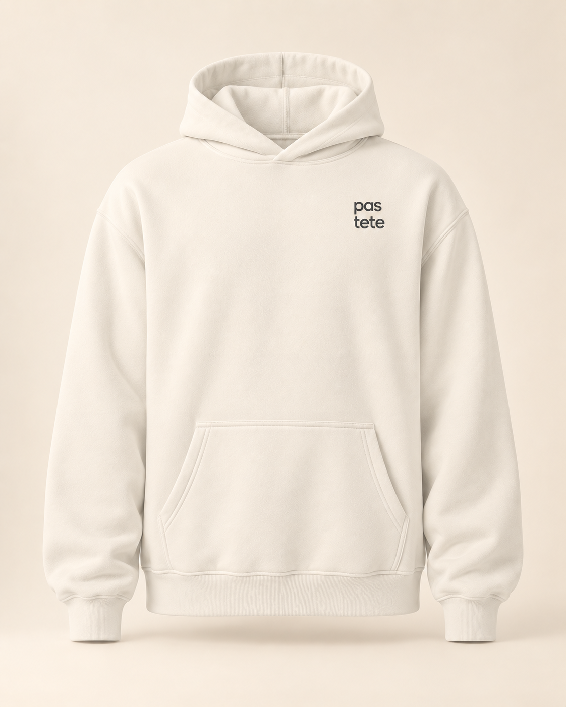 Hoodie pastete — Uri — bone — vue face sans mannequin