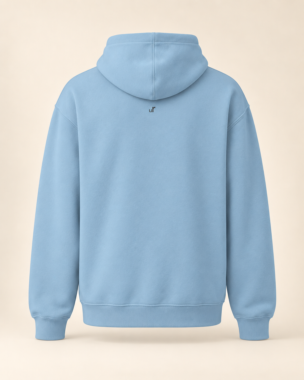 Hoodie pastete — Uri — carolina-blue — vue dos sans mannequin