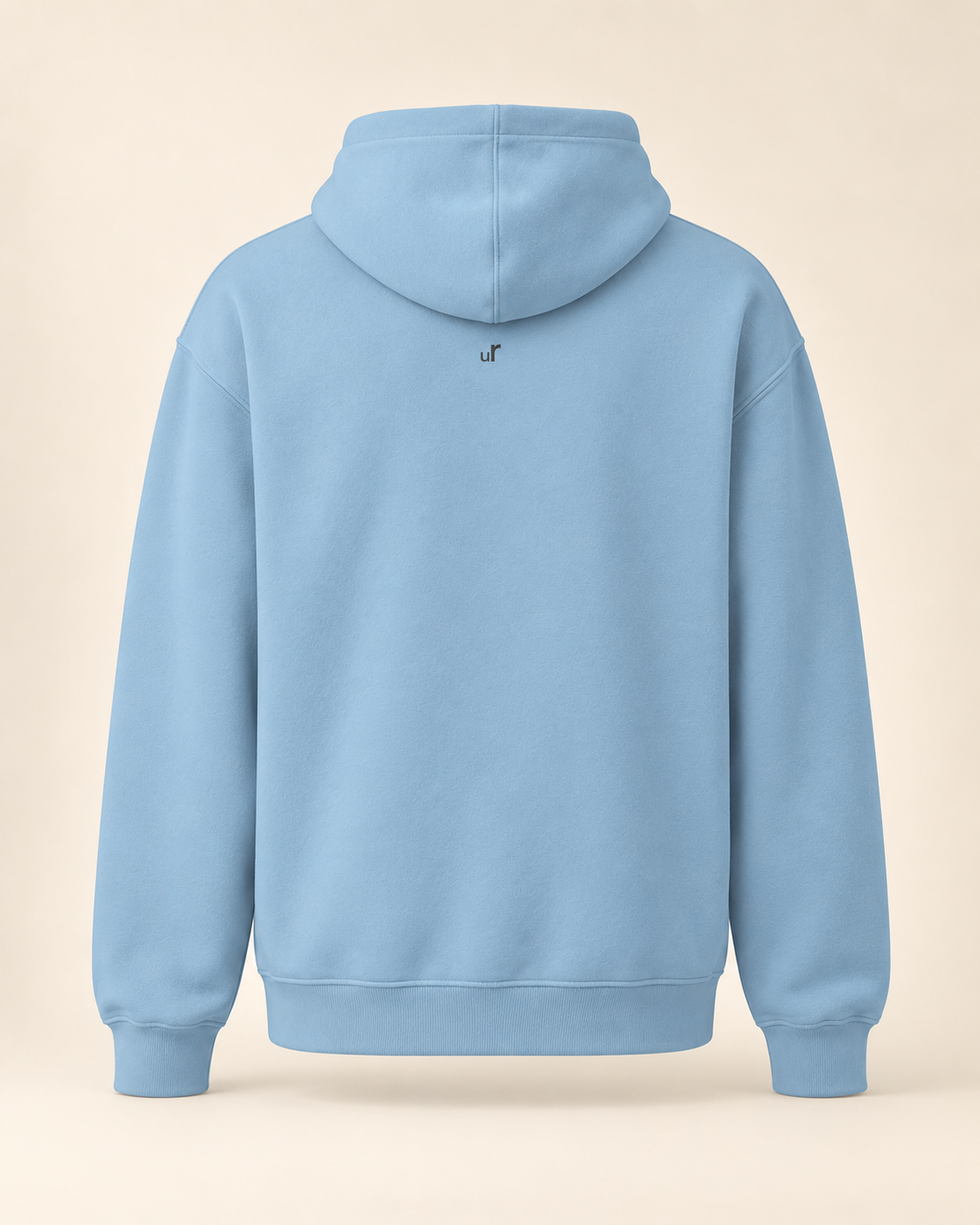 Hoodie pastete — Uri — carolina-blue — vue dos sans mannequin