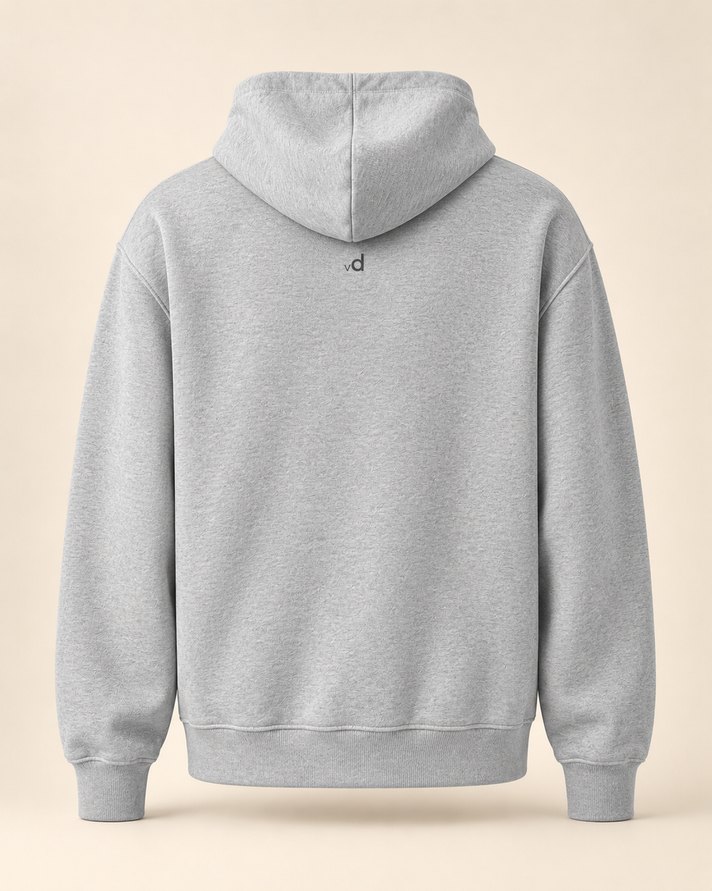 Hoodie papet — Vaud — athletic-heather — vue dos sans mannequin