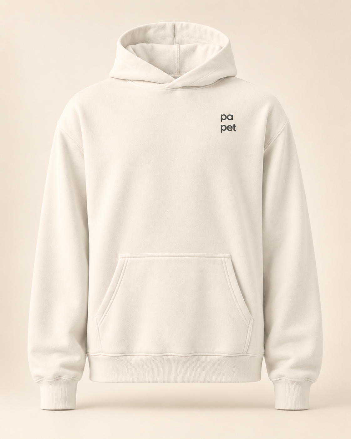 Hoodie papet — Vaud — bone — vue face sans mannequin