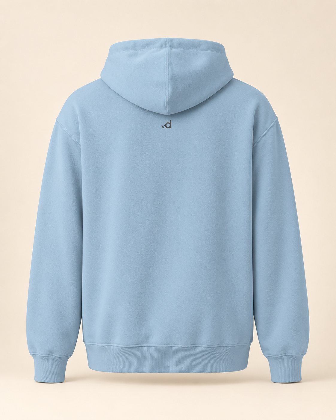 Hoodie papet — Vaud — carolina-blue — vue dos sans mannequin