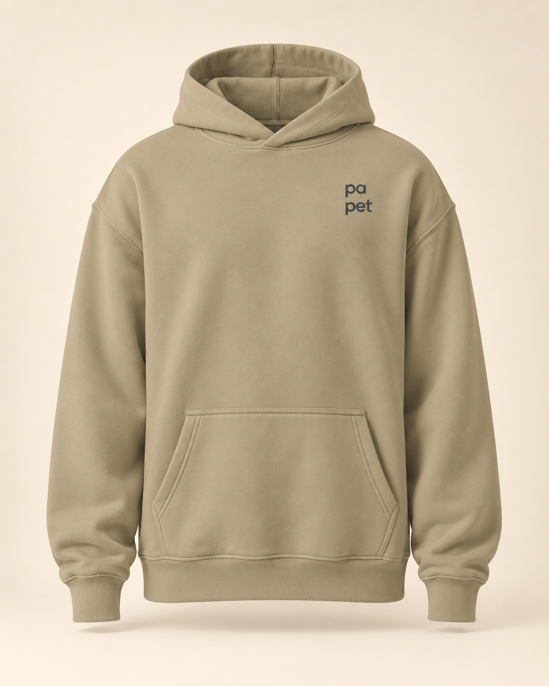 Hoodie papet — Vaud — sand — vue face sans mannequin