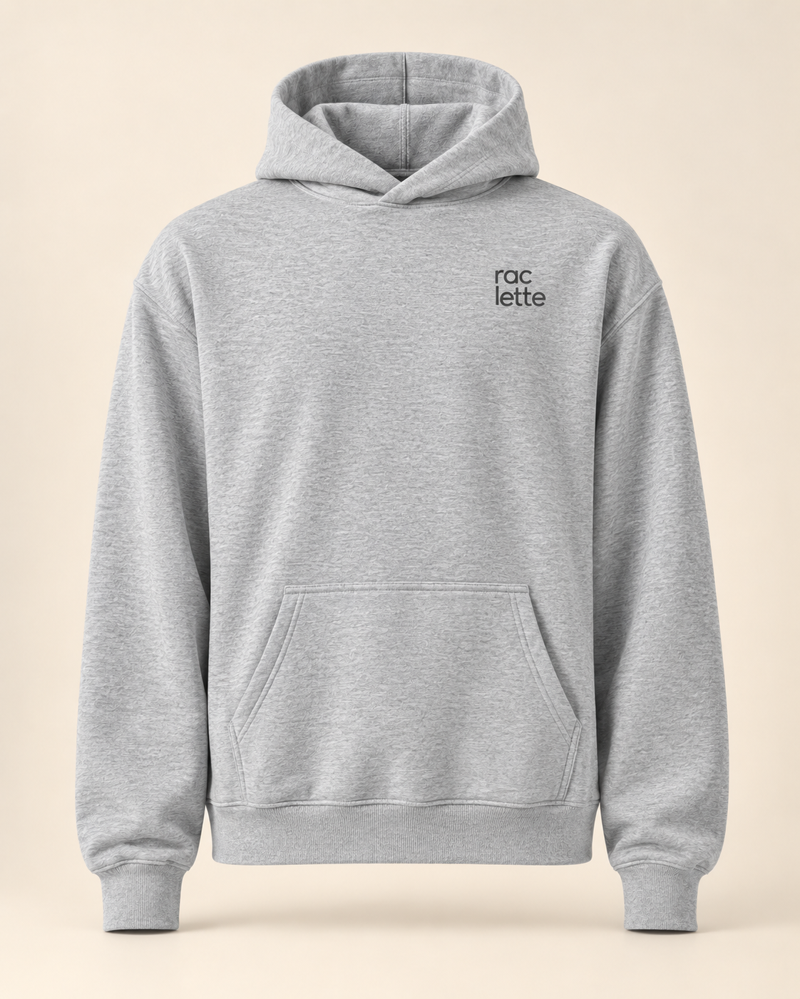 Hoodie raclette — Valais — athletic-heather — vue face sans mannequin
