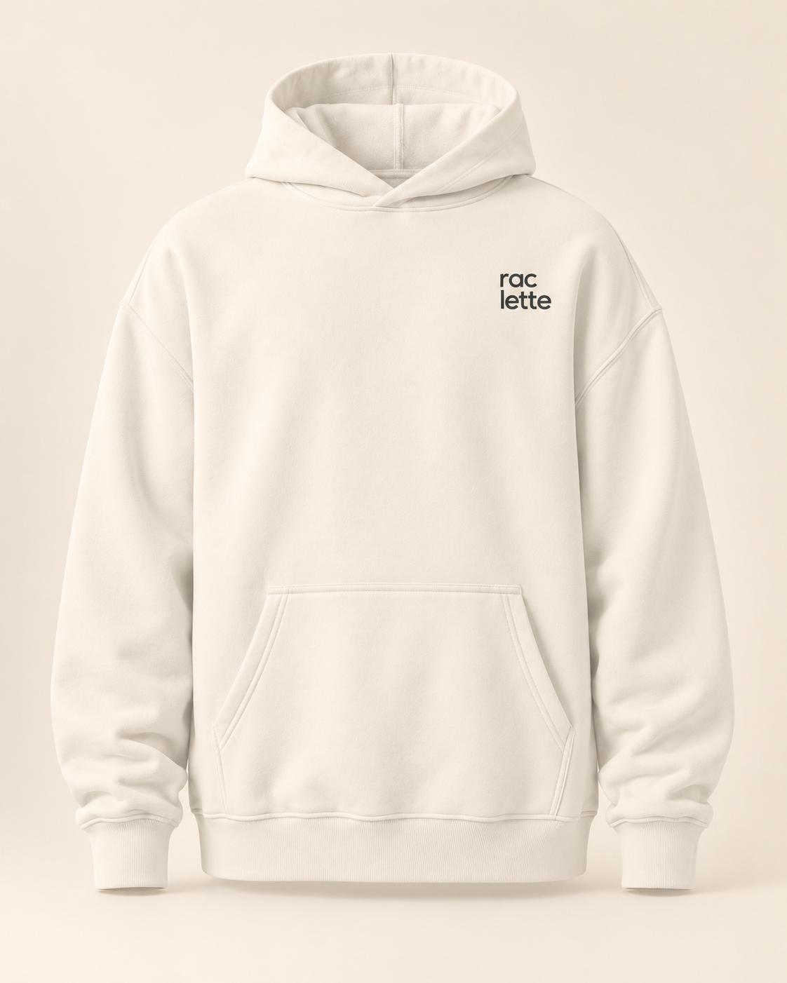 Hoodie raclette — Valais — bone — vue face sans mannequin