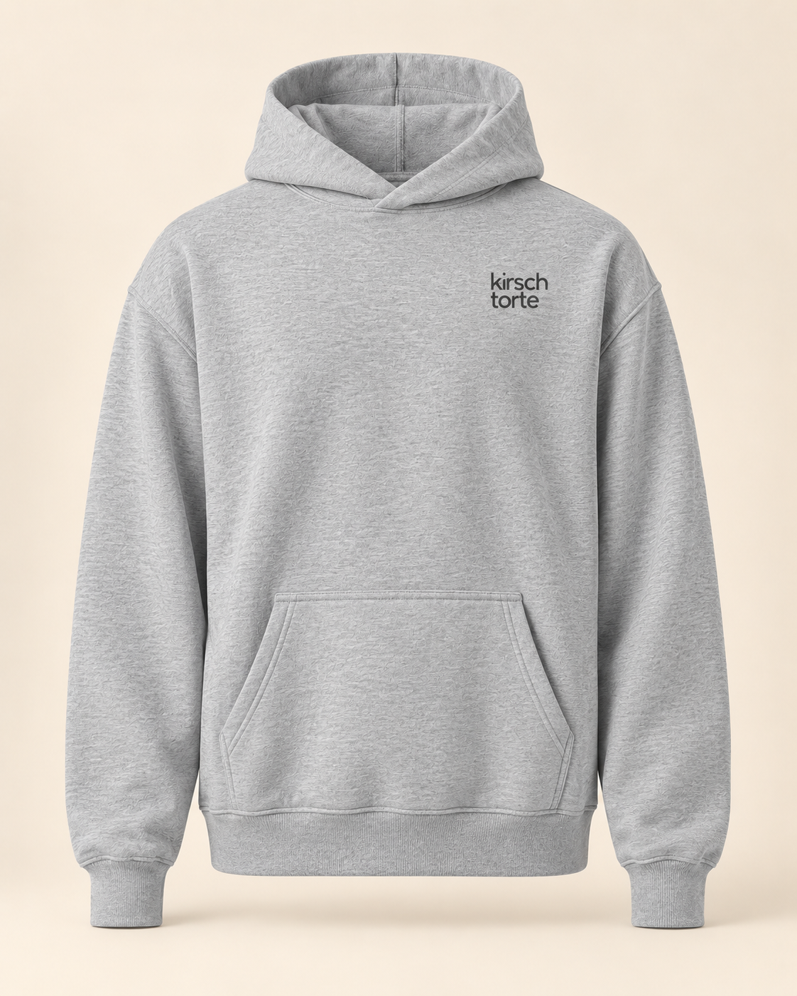 Hoodie kirschtorte — Zoug — athletic-heather — vue face sans mannequin