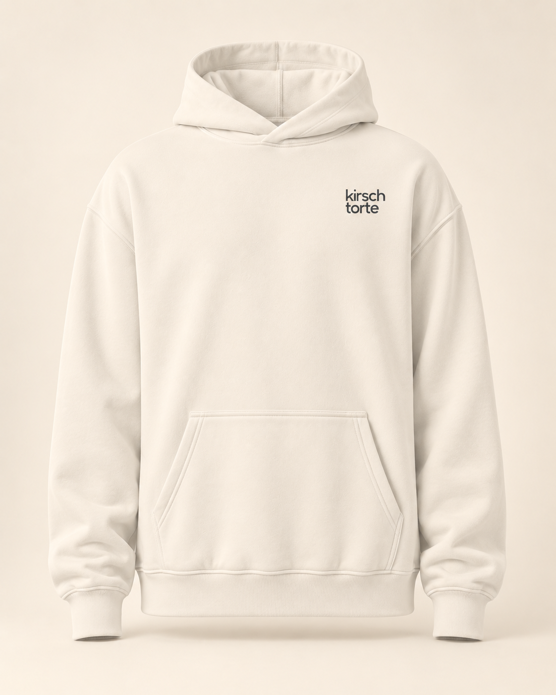 Hoodie kirschtorte — Zoug — bone — vue face sans mannequin