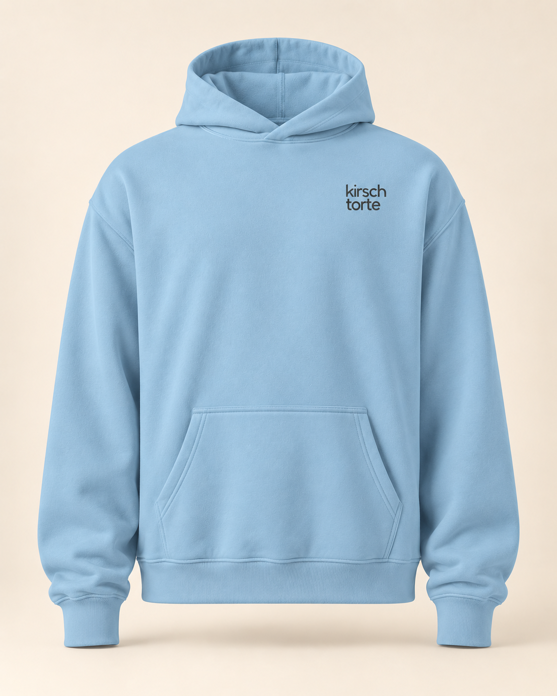 Hoodie kirschtorte — Zoug — carolina-blue — vue face sans mannequin
