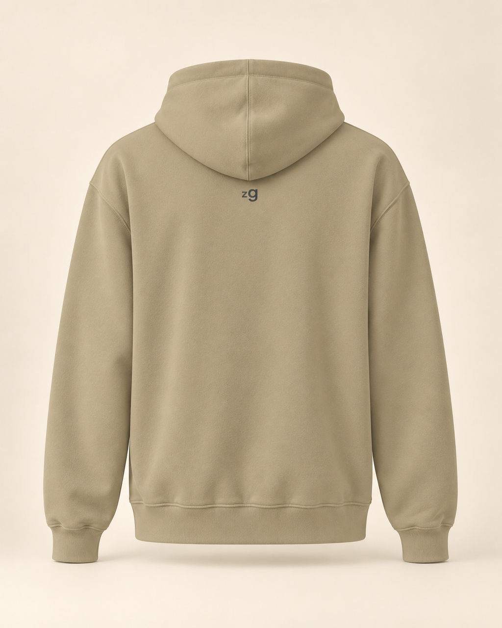 Hoodie kirschtorte — Zoug — sand — vue dos sans mannequin