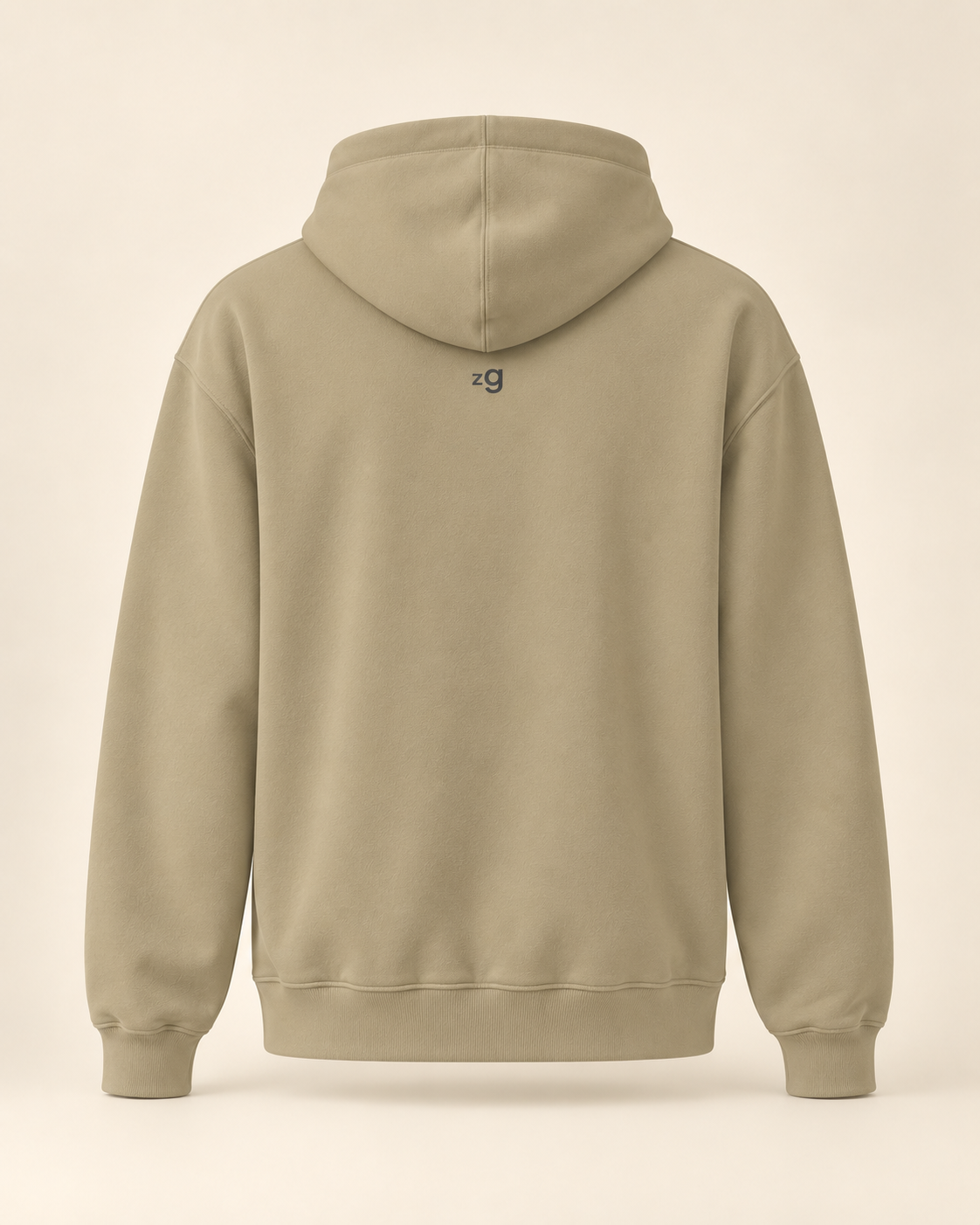 Hoodie kirschtorte — Zoug — sand — vue dos sans mannequin