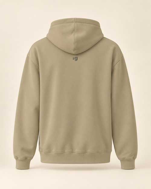 Hoodie kirschtorte — Zoug — sand — vue dos sans mannequin