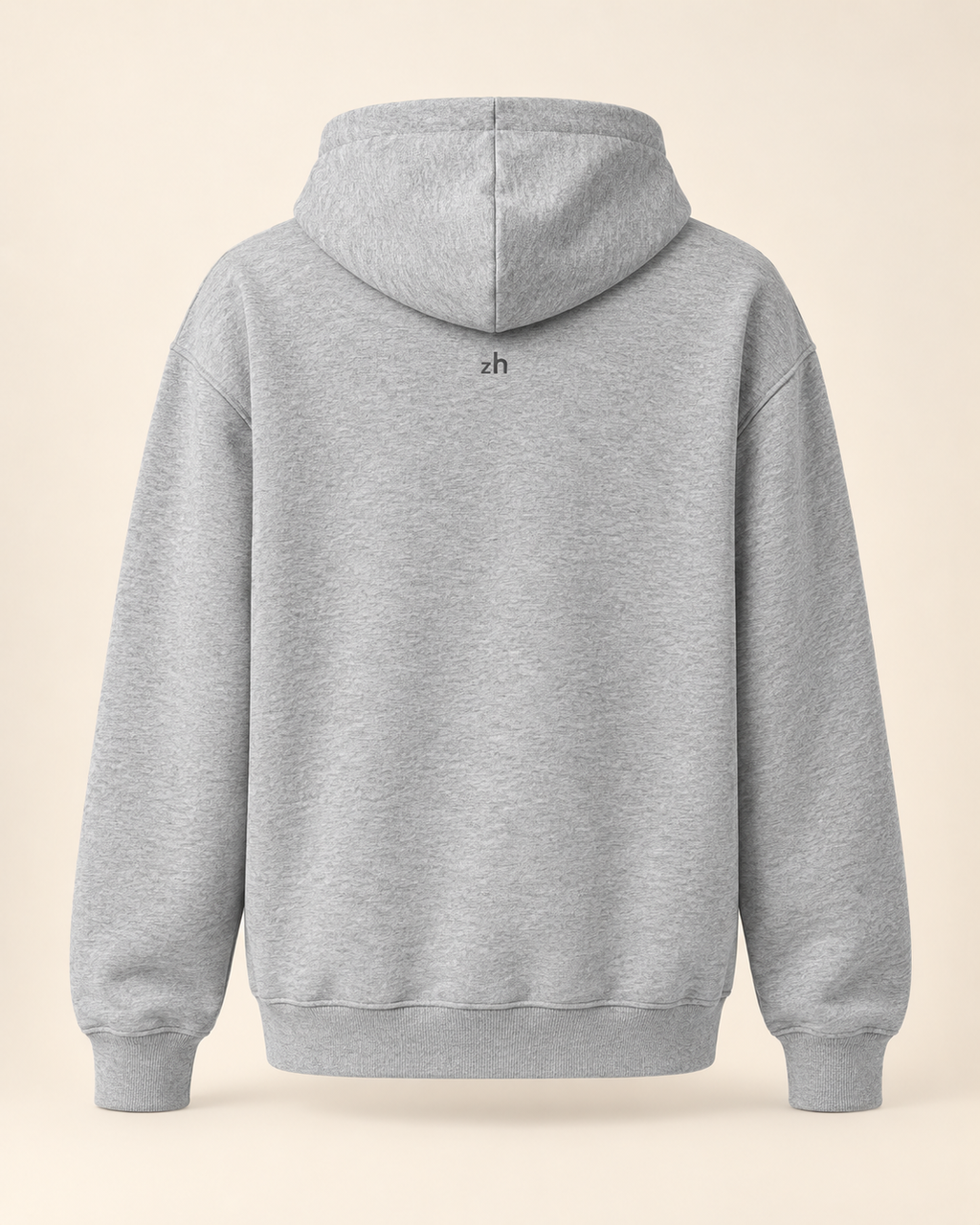 Hoodie tirggel — Zurich — athletic-heather — vue dos sans mannequin