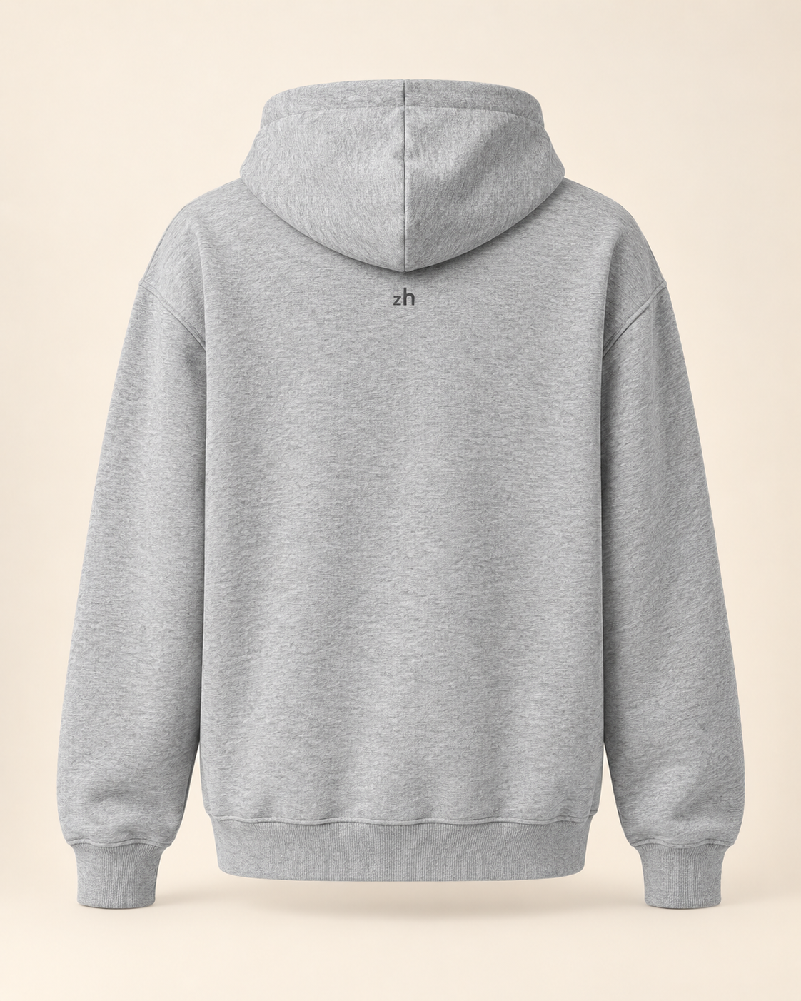Hoodie tirggel — Zurich — athletic-heather — vue dos sans mannequin