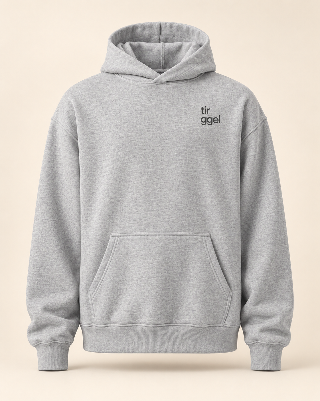 Hoodie tirggel — Zurich — athletic-heather — vue face sans mannequin