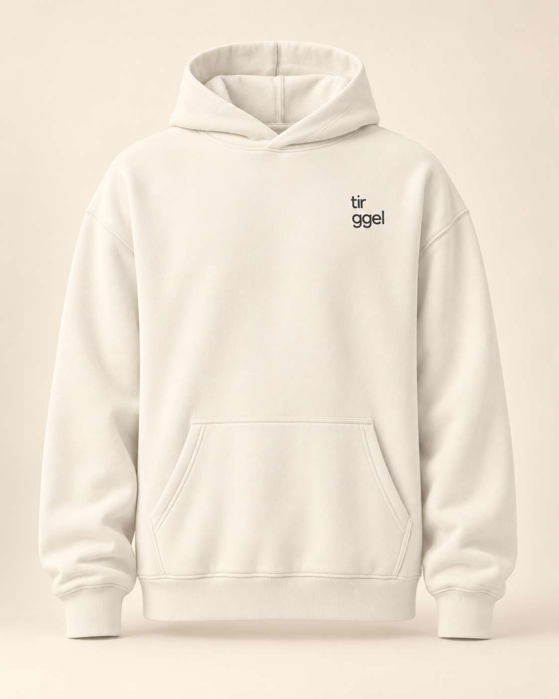 Hoodie tirggel — Zurich — bone — vue face sans mannequin