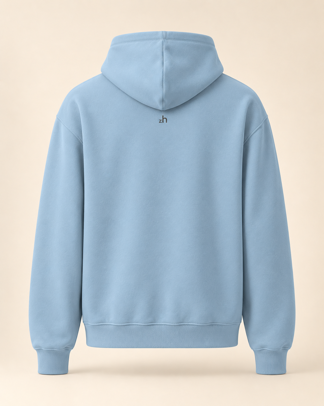 Hoodie tirggel — Zurich — carolina-blue — vue dos sans mannequin