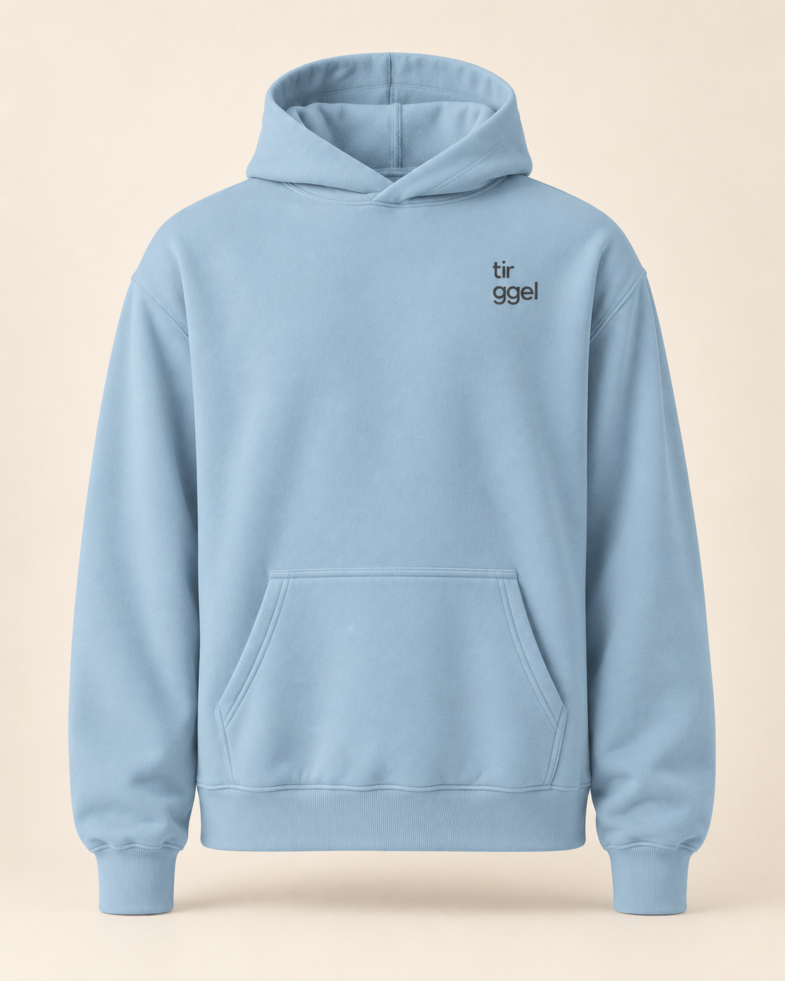 Hoodie tirggel — Zurich — carolina-blue — vue face sans mannequin