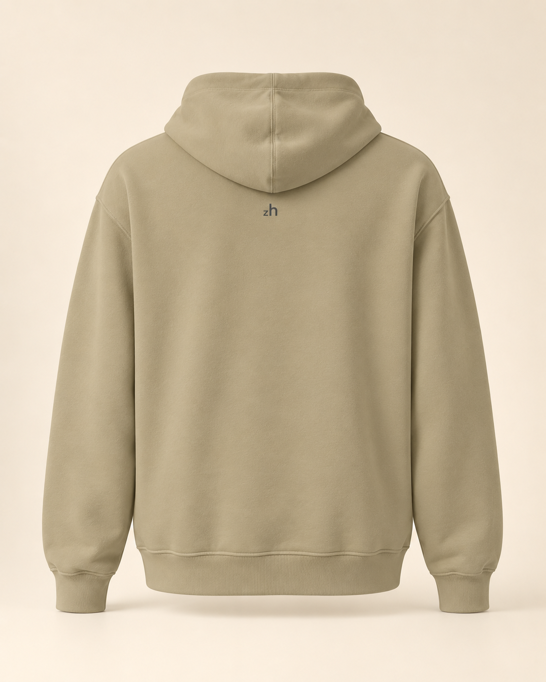 Hoodie tirggel — Zurich — sand — vue dos sans mannequin
