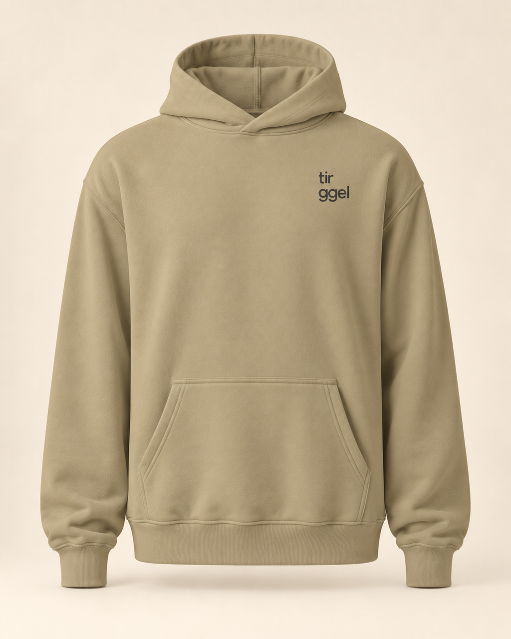 Hoodie tirggel — Zurich — sand — vue face sans mannequin