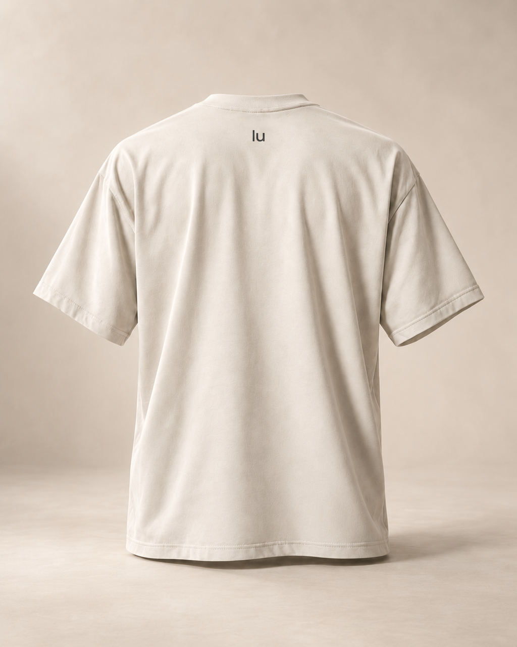 T-shirt sui birnenweggen — Lucerne, écru — vue dos, mockup réaliste
