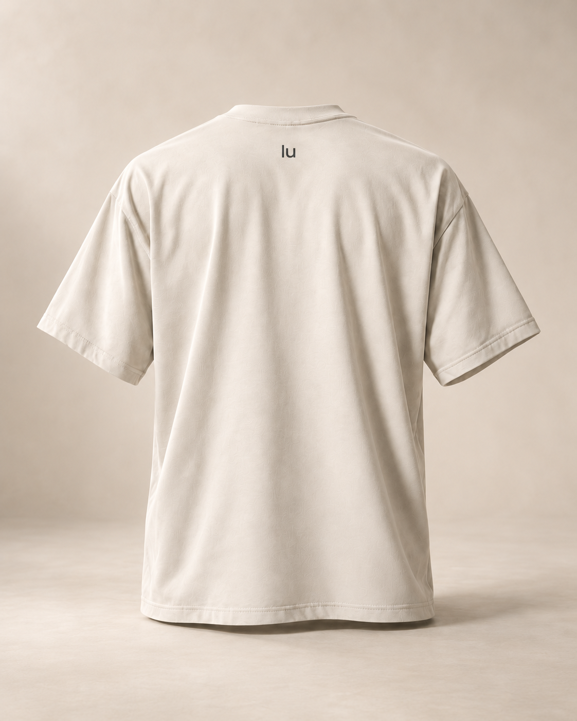T-shirt sui birnenweggen — Lucerne, écru — vue dos, mockup réaliste