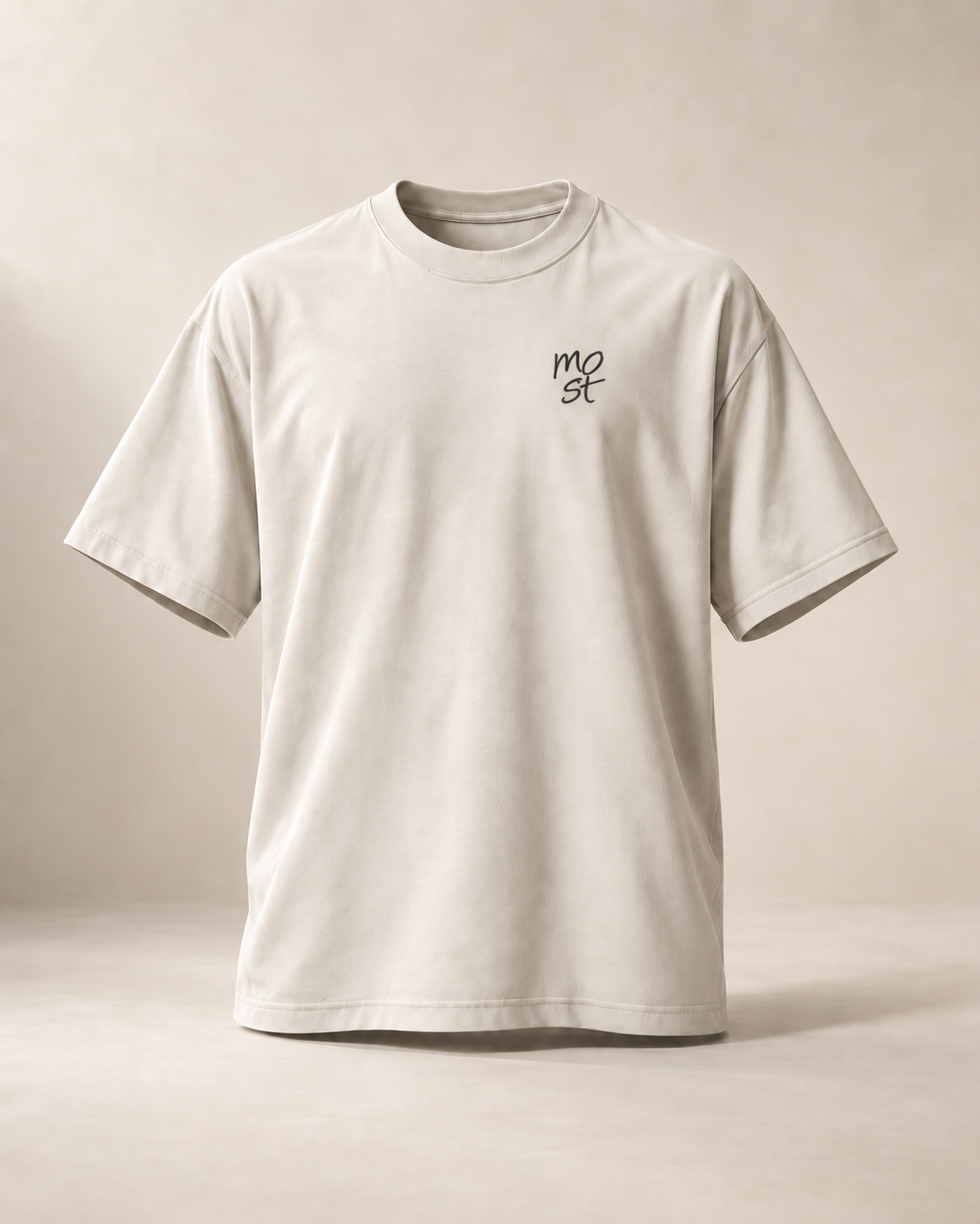 T-shirt most — Thurgovie — écru — vue de face — manuscrit