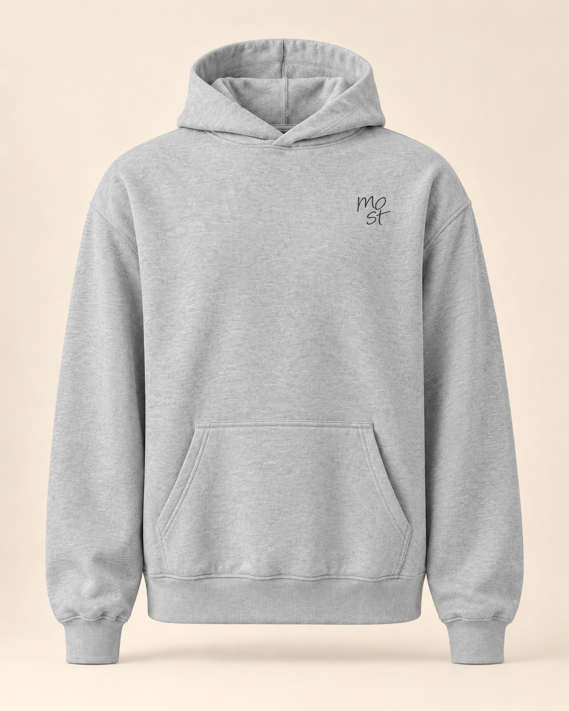 Hoodie most — Thurgovie — Athletic Heather — devant manuscrit