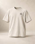 T-shirt sui taillaule — Neuchâtel, écru — vue face, mockup réaliste