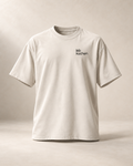 T-shirt sui NW, écru — vue face, mockup réaliste