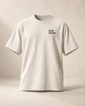 T-shirt sui bratwurst — Saint-Gall, écru — vue face, mockup réaliste