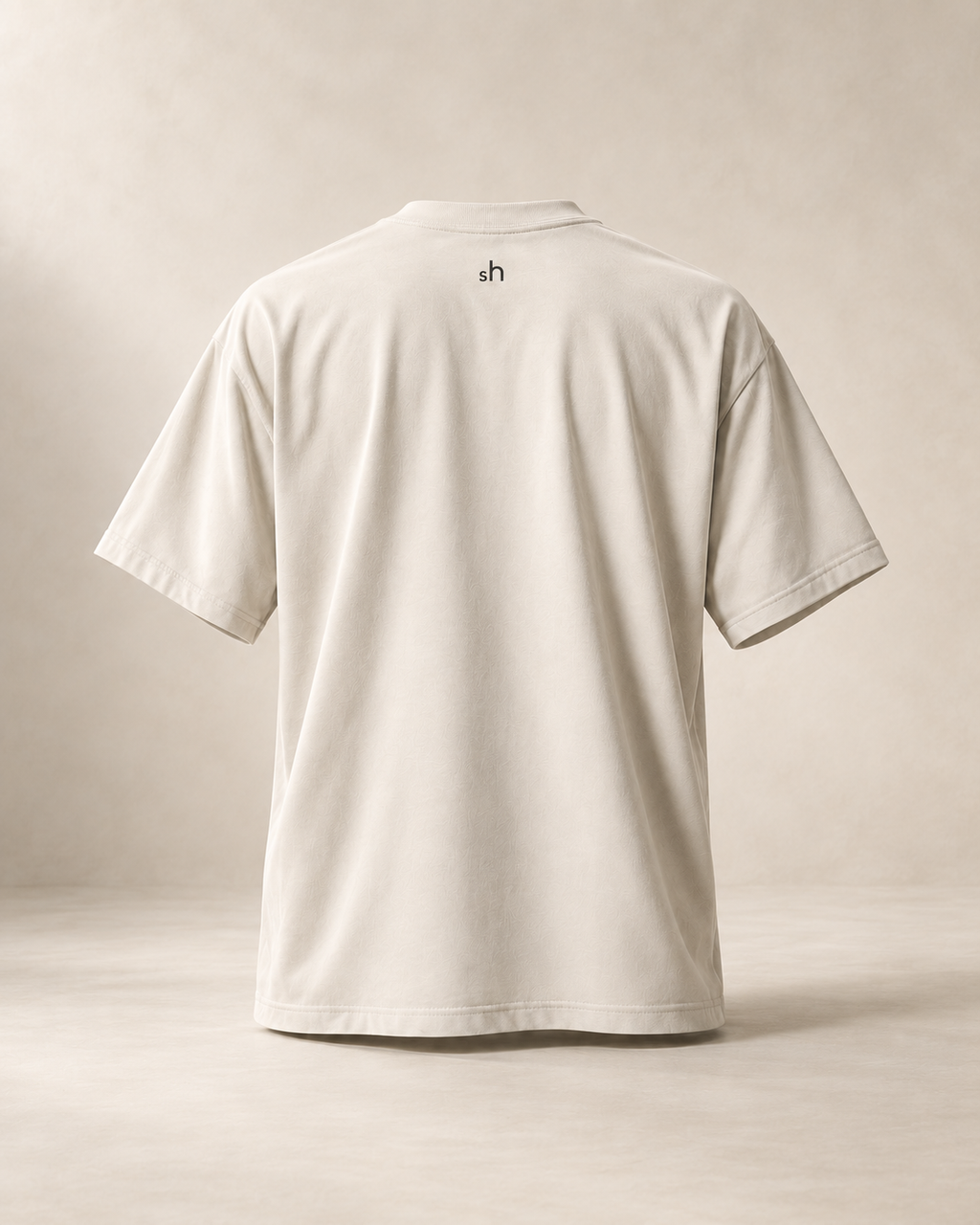 T-shirt sui schüblig — Schaffhouse, écru — vue dos, mockup réaliste