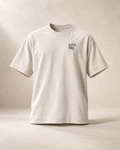 T-shirt sui schüblig — Schaffhouse, écru — vue face, mockup réaliste