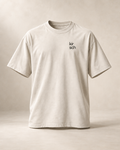 T-shirt sui SZ, écru — vue face, mockup réaliste