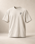 T-shirt sui TG, écru — vue face, mockup réaliste