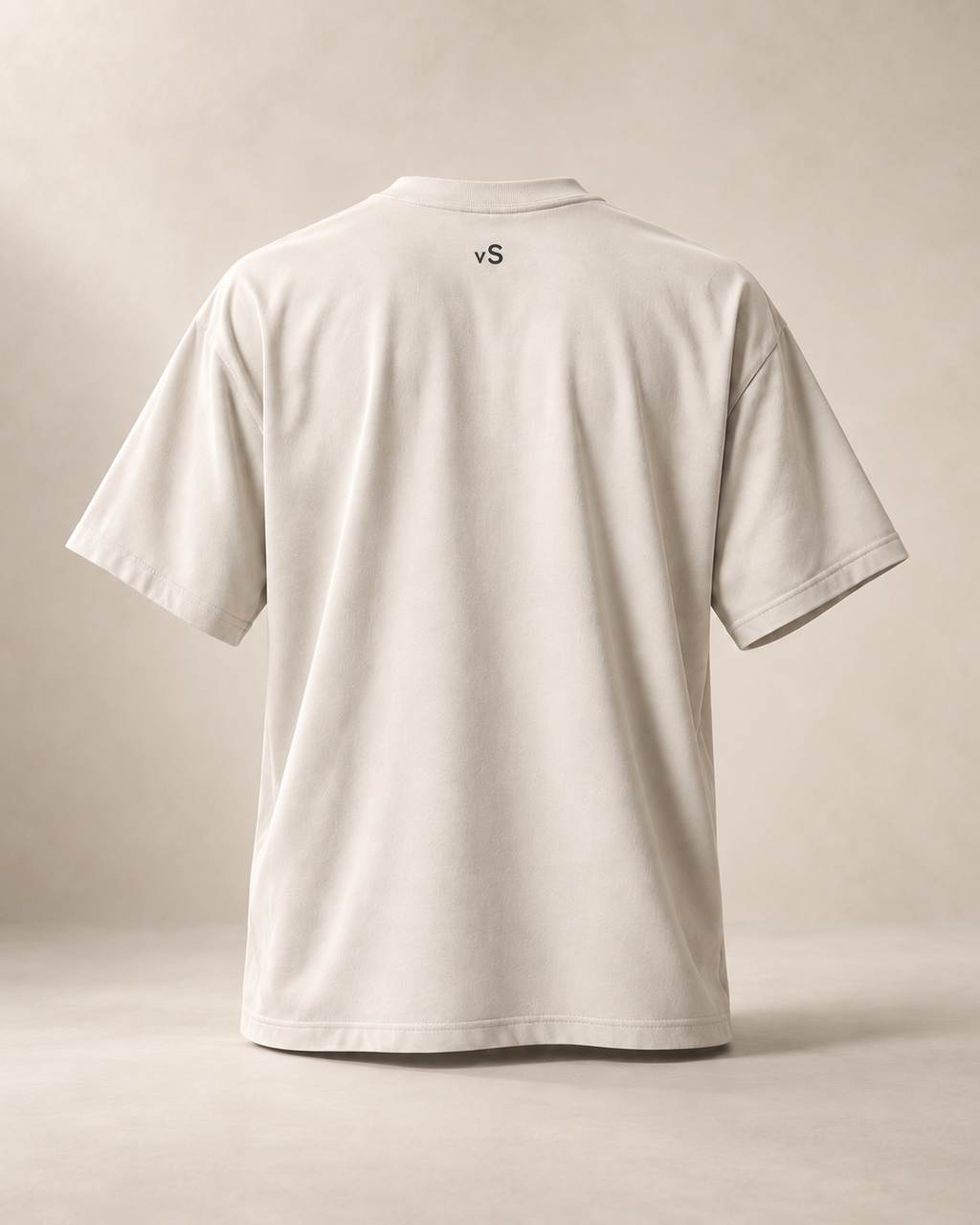 T-shirt sui raclette — Valais, écru — vue dos, mockup réaliste