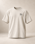 T-shirt sui raclette — Valais, écru — vue face, mockup réaliste