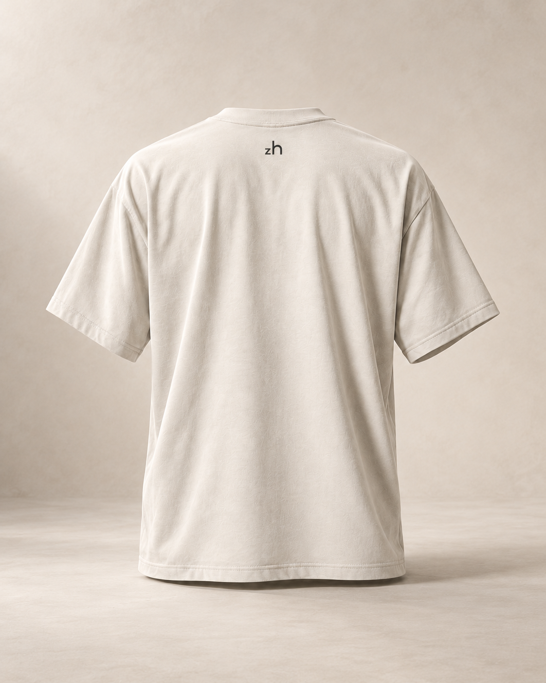 T-shirt sui tirggel — Zurich, écru — vue dos, mockup réaliste